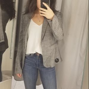 H&M | Plaid Blazer